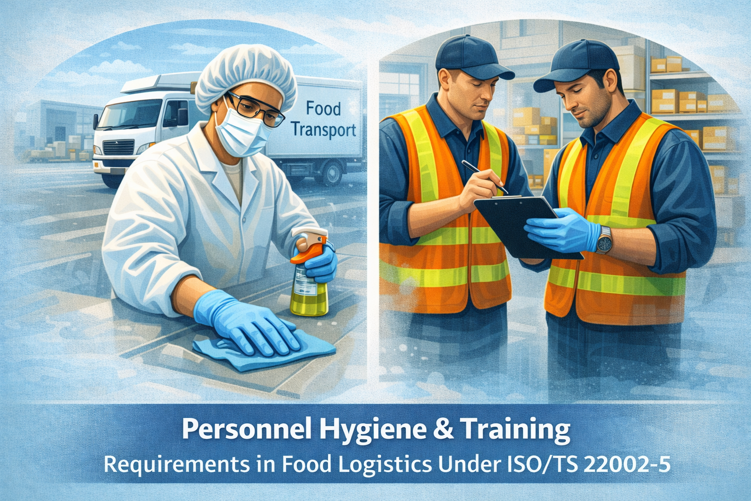 Personnel hygiene and food safety training requirements in food logistics under ISO/TS 22002-5